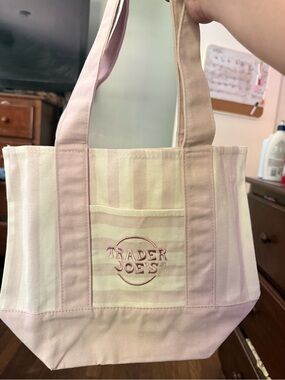 New Striped Trader Joes Mini Tote - Limited Edition